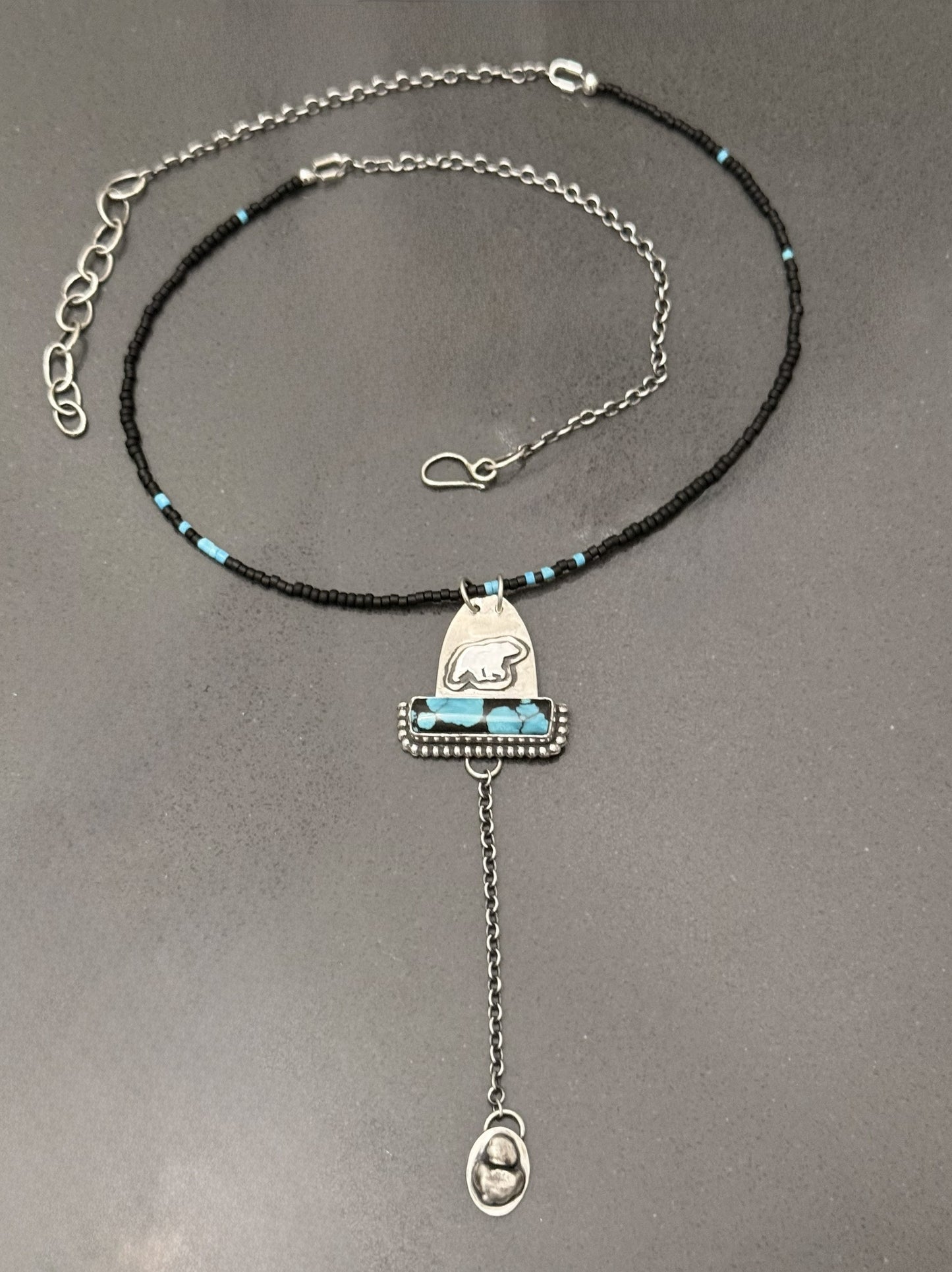 Northern Bear — Bamboo Mountain Turquoise Lariat Necklace