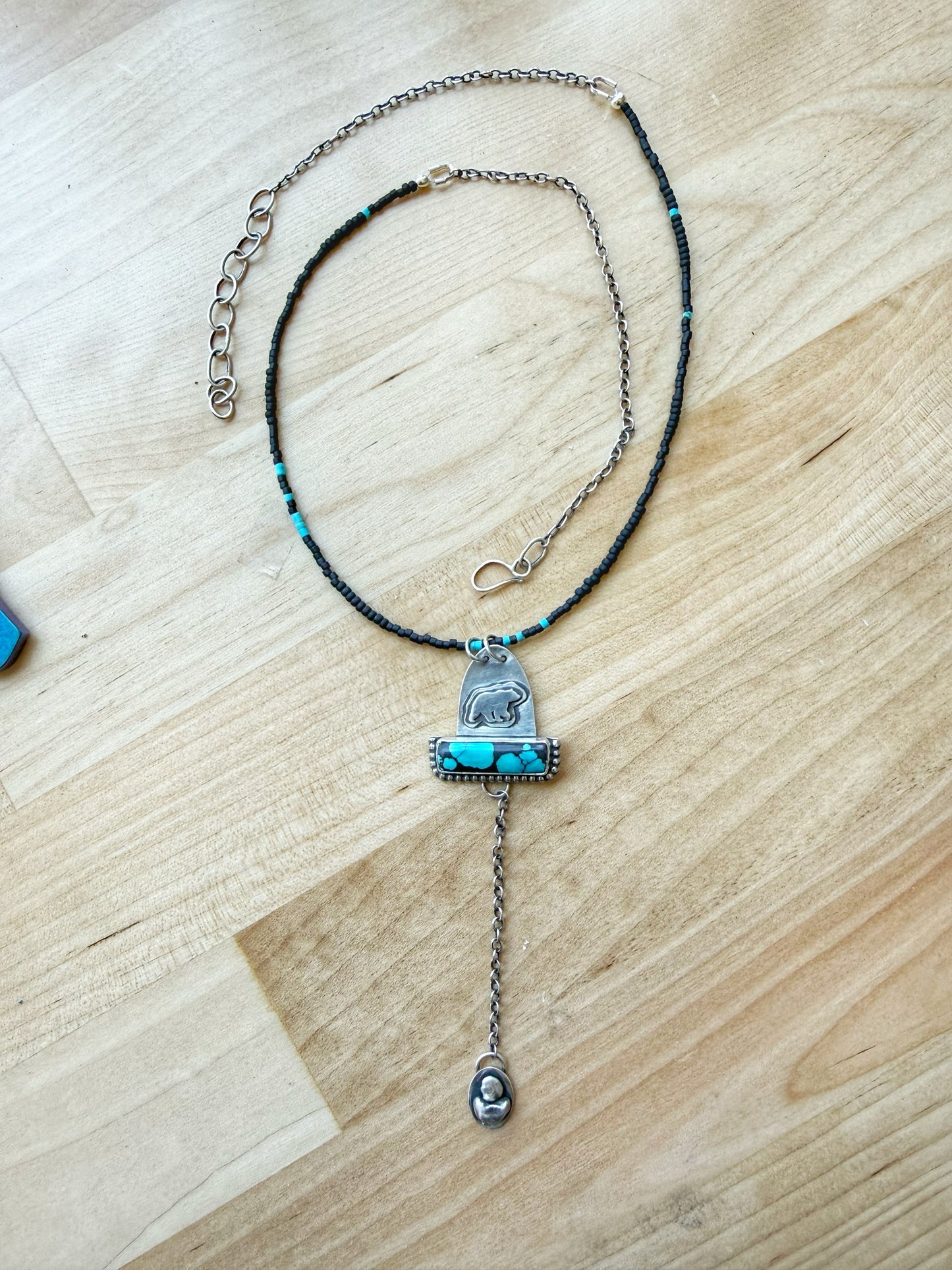 Northern Bear — Bamboo Mountain Turquoise Lariat Necklace
