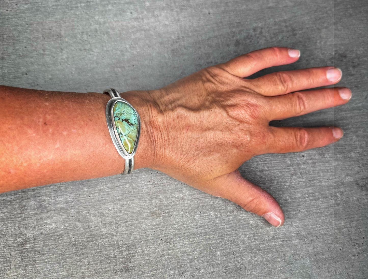 View of the Marsh — Bamboo Mountain Turquoise & Sterling Silver Cuff