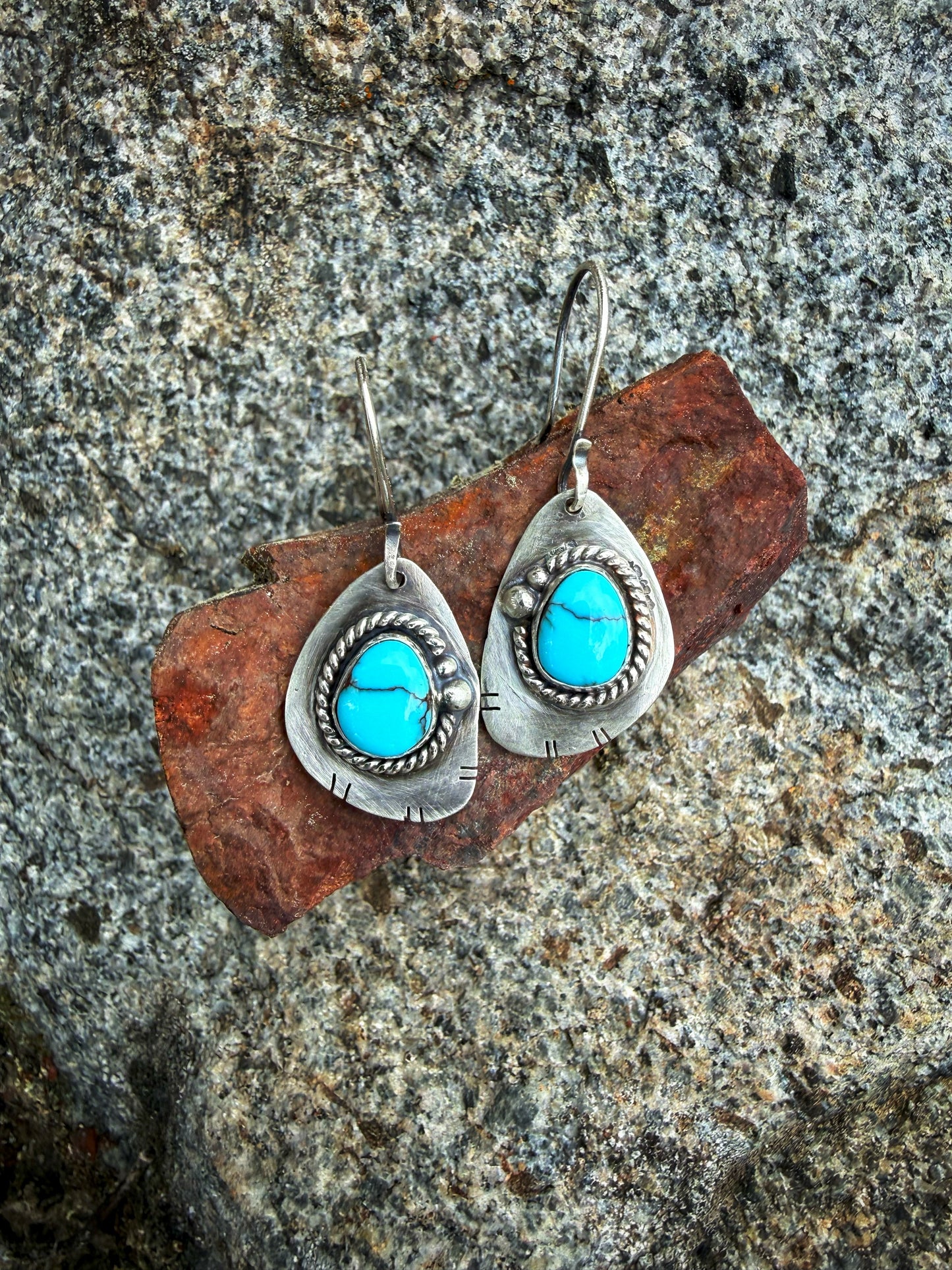 Between the Willows and the Water — Egyptian Turquoise & Sterling Silver Earrings