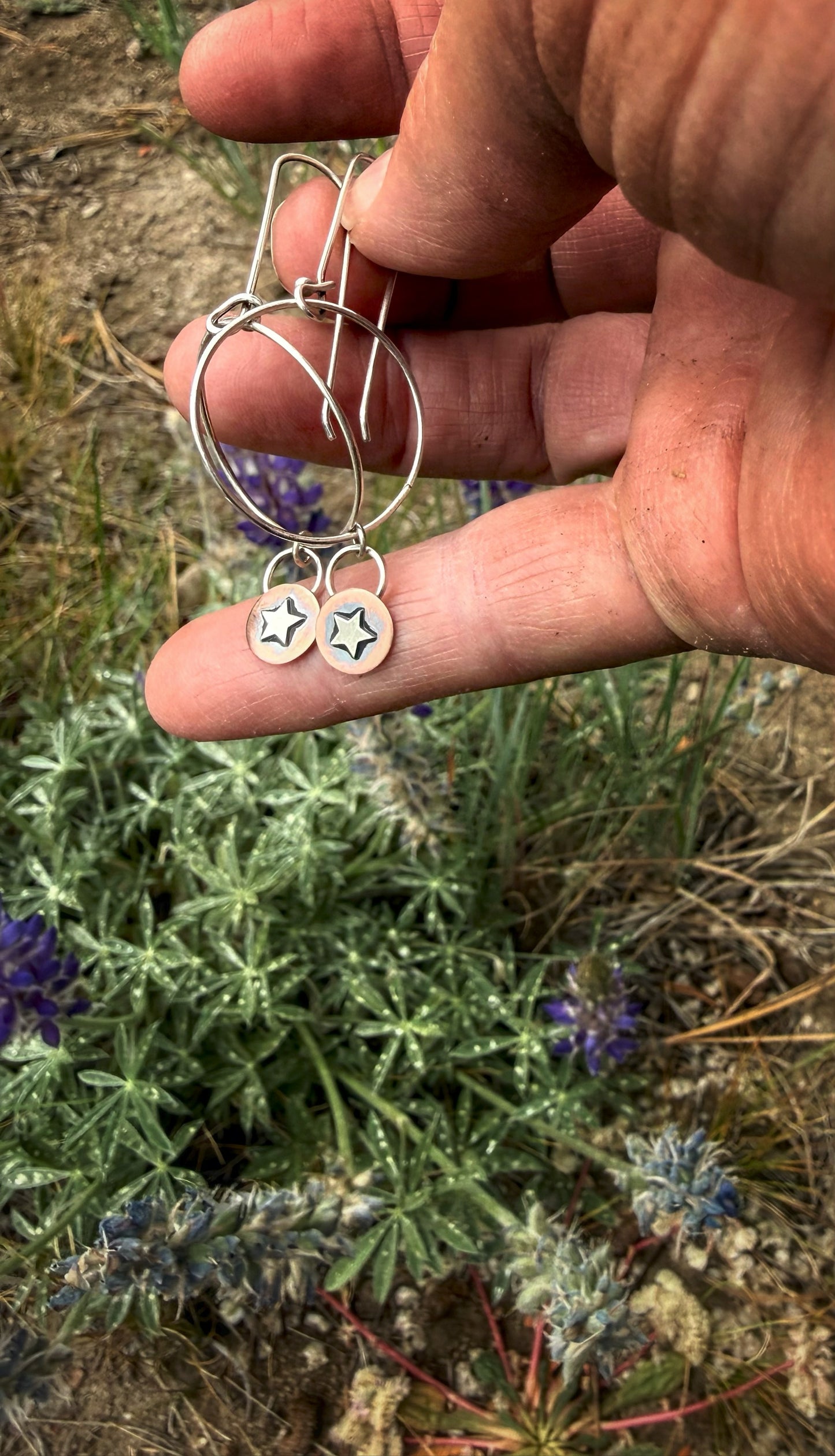 Western Sky — Sterling Silver Star Earrings