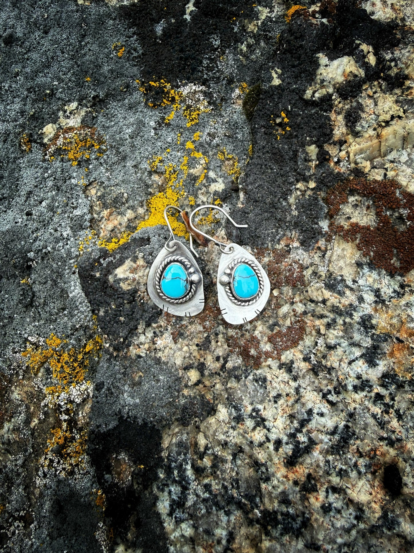 Between the Willows and the Water — Egyptian Turquoise & Sterling Silver Earrings