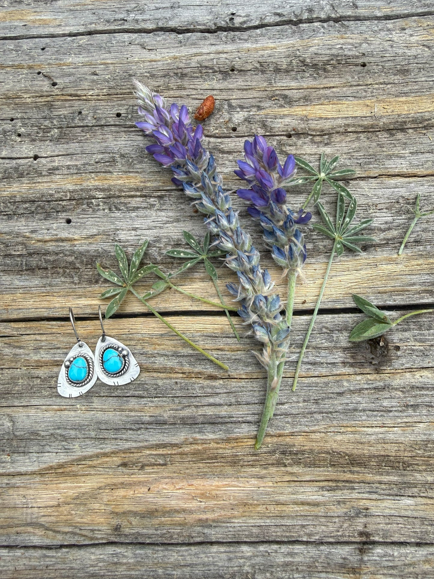 Between the Willows and the Water — Egyptian Turquoise & Sterling Silver Earrings